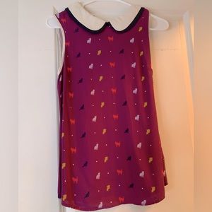 Modcloth - Doubly delightful sleeveless top cat print